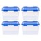IRIS USA 4Pack 46.6qt WEATHERPRO Airtight Plastic Storage Bin with Lid and Seal and Secure Latching Buckles
